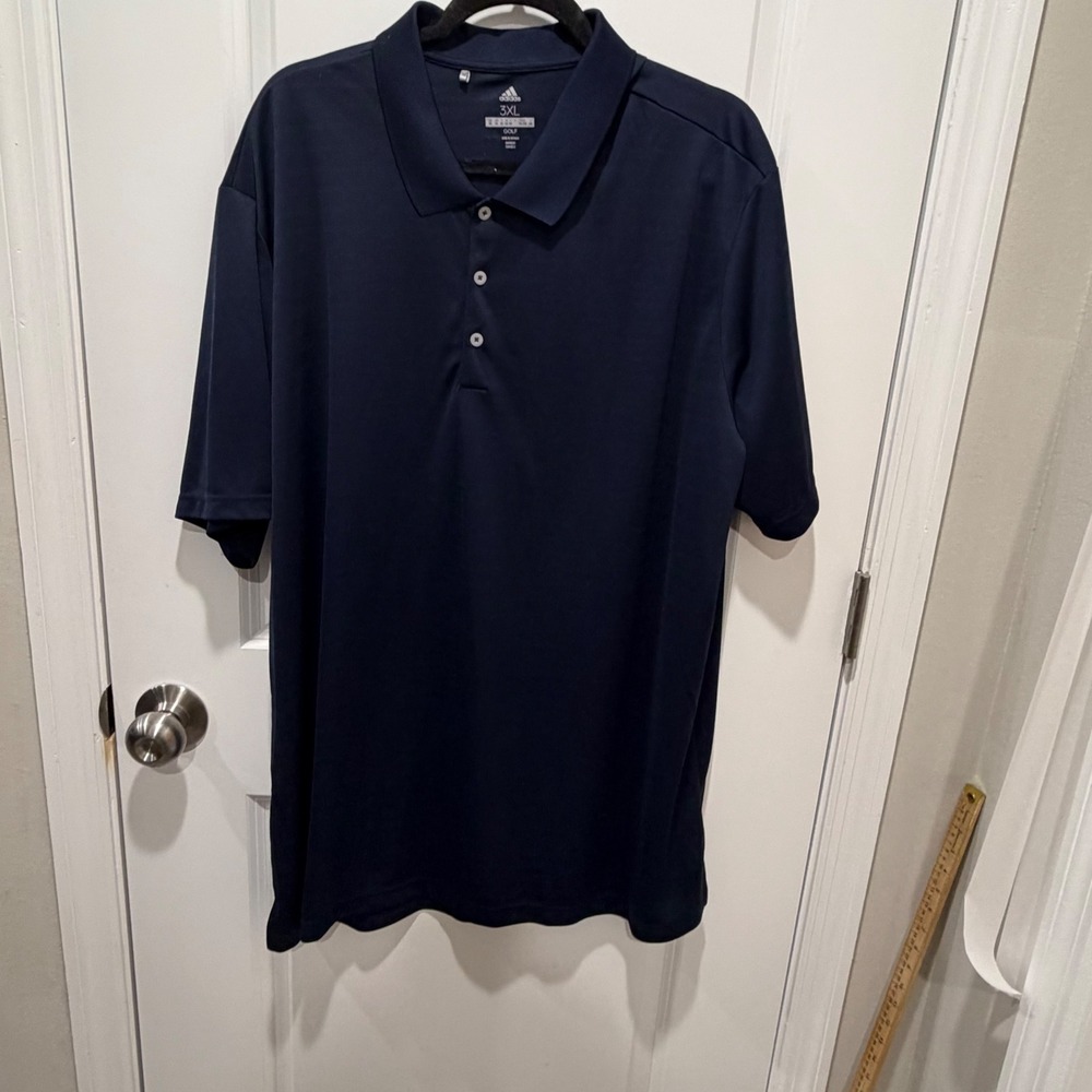 Adidas Mens Golf Polo Performance Moisture Wicking Navy Blue 3XL